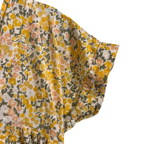 Aventura Organic Cotton Yellow Floral Fresco‎ Dress Medium - Picture 4 of 6